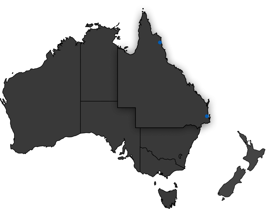 Map of Queensland showing Qepoxy service areas including Brisbane and the Sunshine Coast